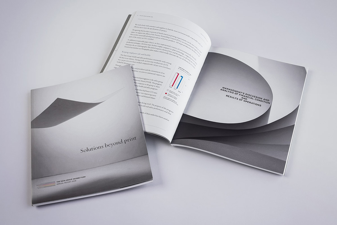 Annual Report 2008 cover and spread