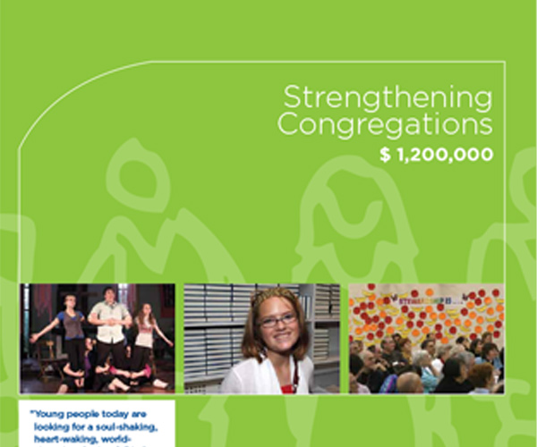 Close up of inside cover page from campaign case for support brochure