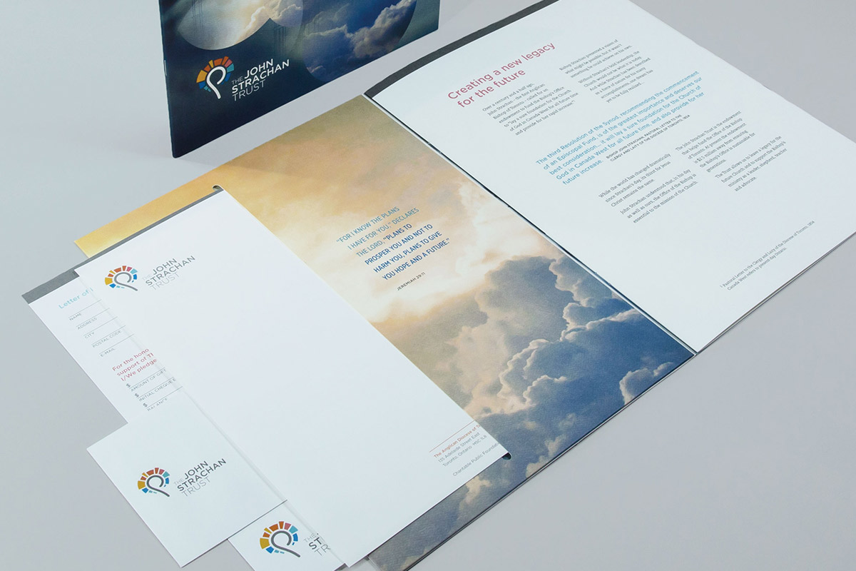 Opened case for support showing stationery and inside bound pages of folder