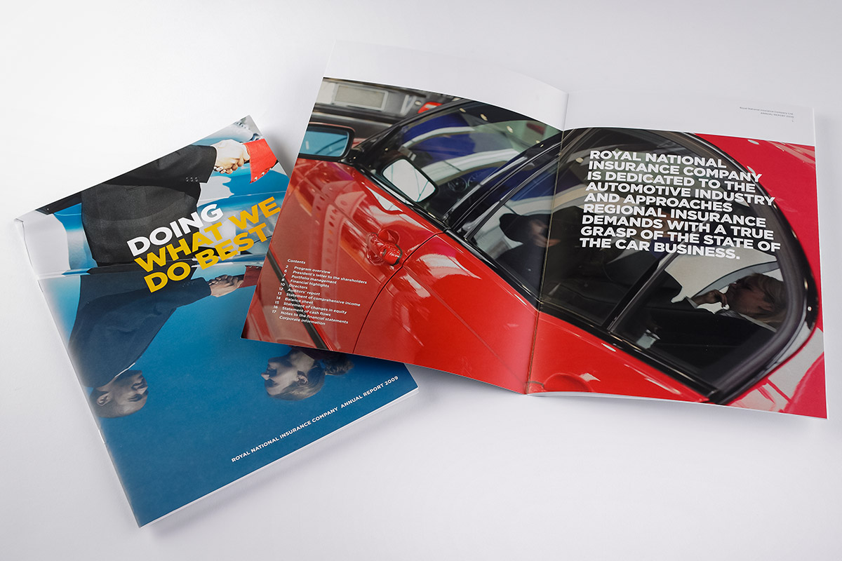 Annual Report 2009 cover and spread